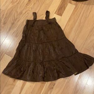 Matilda Jane iridescent silky brown knot dress. 6